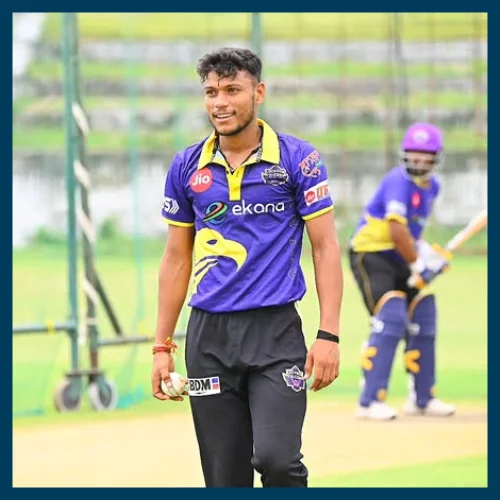 Vishal Thakur, fast bowler representing Services in Ranji Trophy, Vijay Hazare Trophy, and SMAT while training at Pathak100MPH