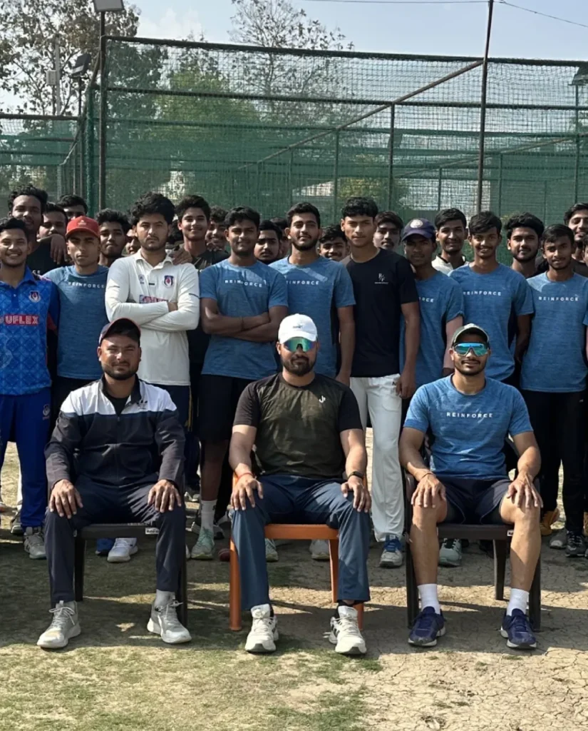 Ankit Pathak with Pathak100MPH team and students