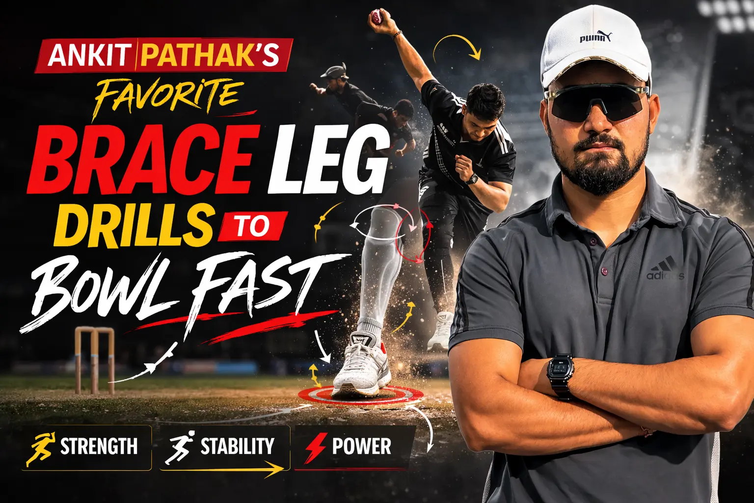 Read more about the article Ankit Pathak’s Favorite Brace Leg Drills to Bowl Fast