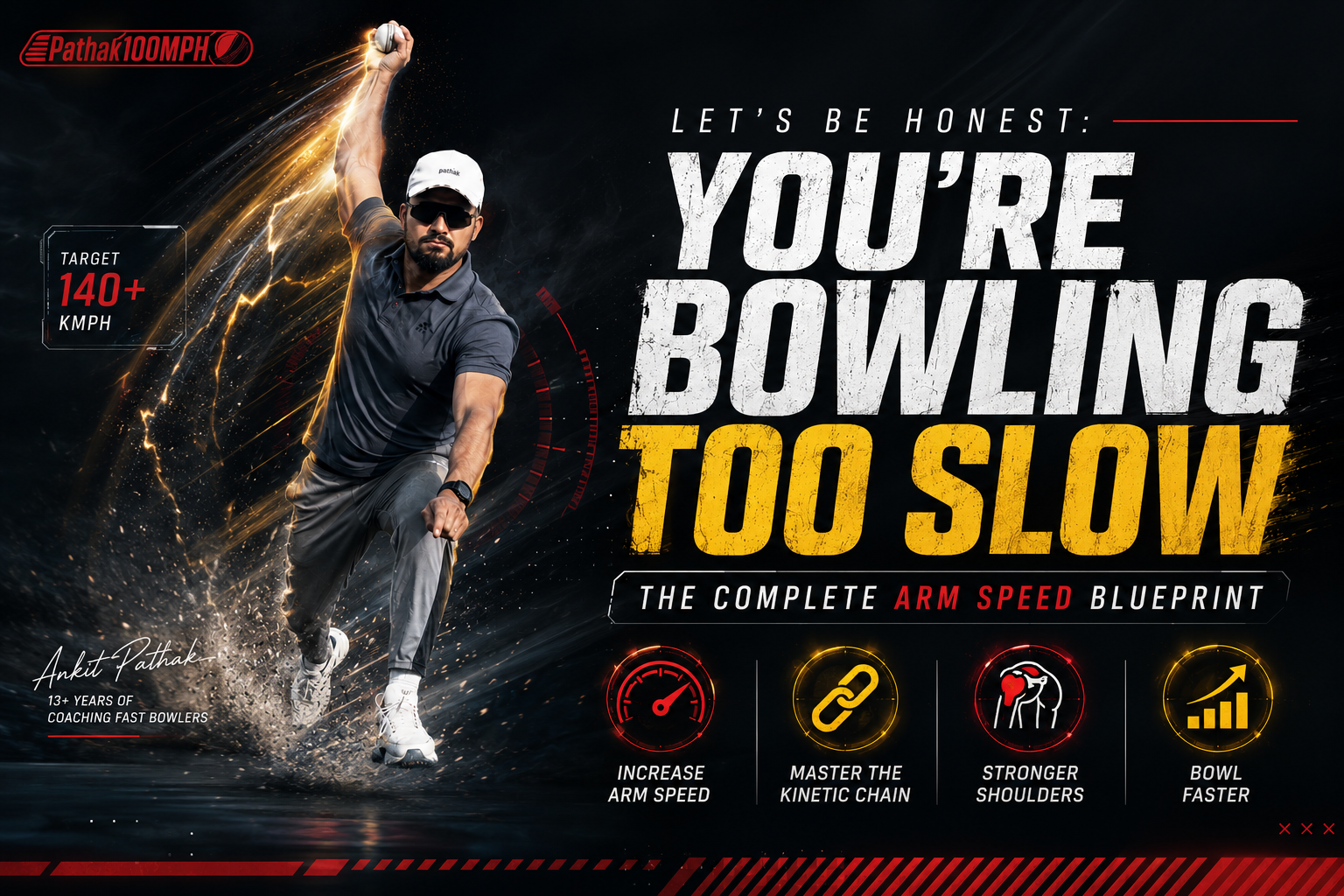 How to increase arm speed in fast bowling featuring Ankit Pathak demonstrating explosive fast bowling action